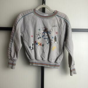 Vintage Kids Astronaut Sweatshirt Size 7